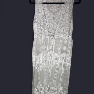 White Lace Cover Up Size Small